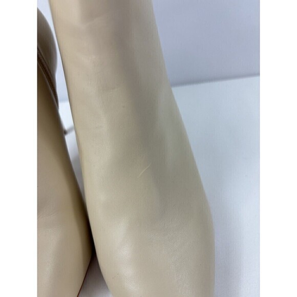 NIB Schutz Betsey Ankle Boot Eggshell Cream Leather Deluxe Nappa 9.5 B Stiletto - Picture 4 of 12